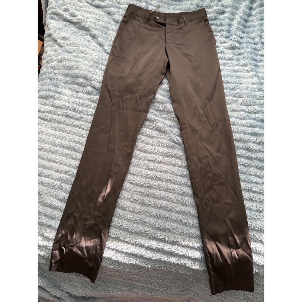 Vercini Slim Fit Dress Pants Trousers Men Size 44 Black